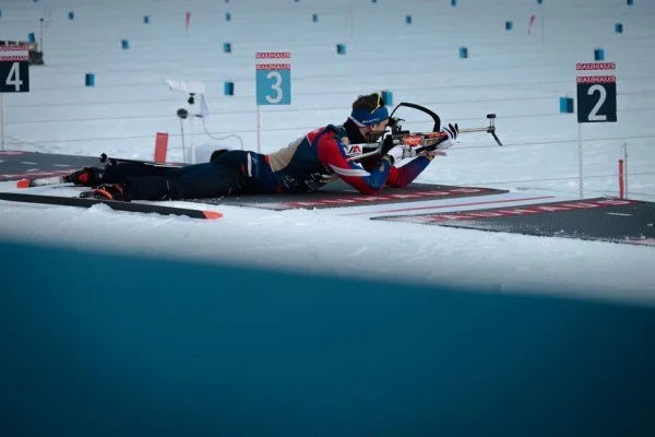 biathlon shooting range snow